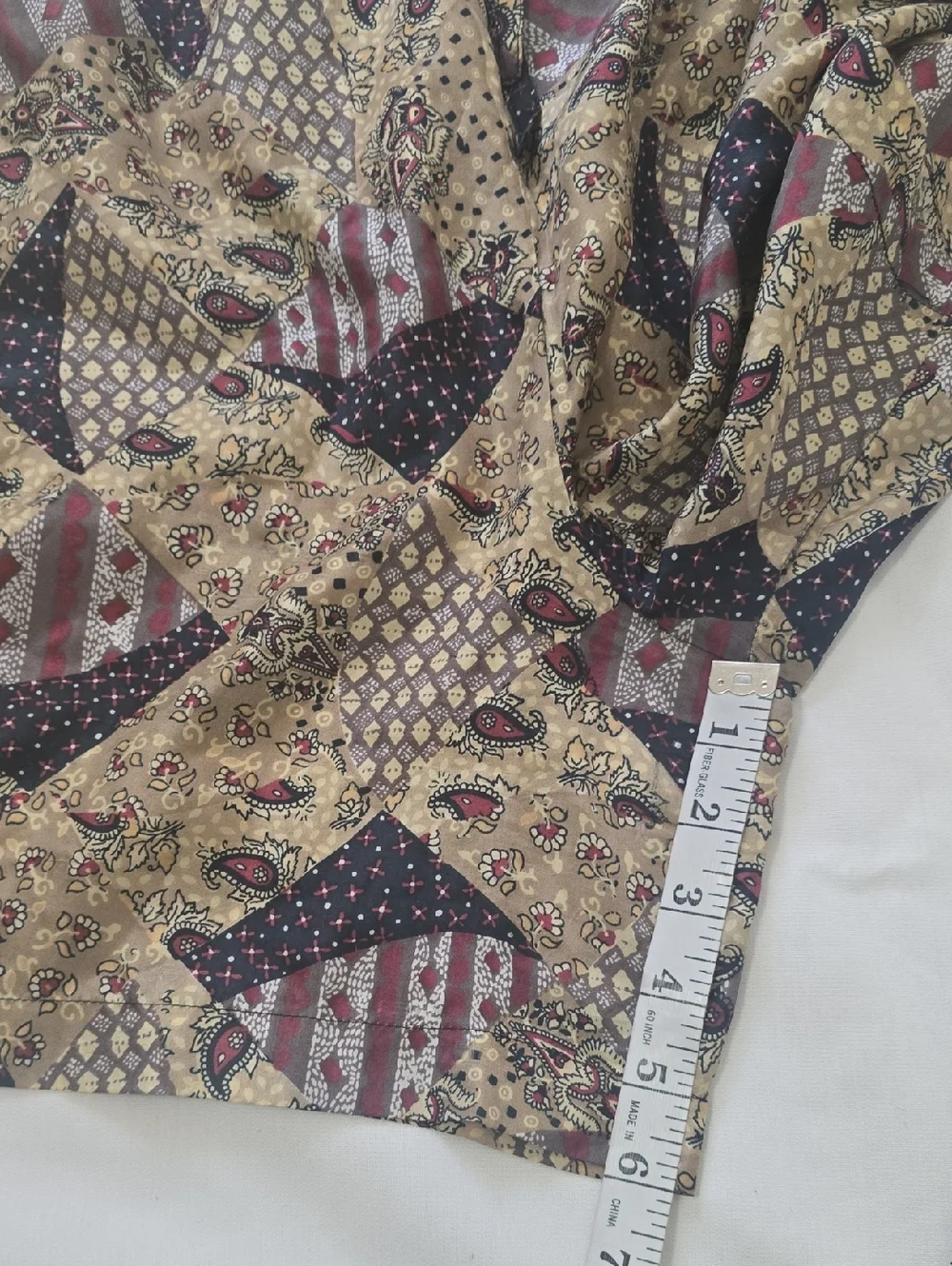 Robert‎ Stock Silk Patchwork Print Elastic Waist Shorts Underware M
